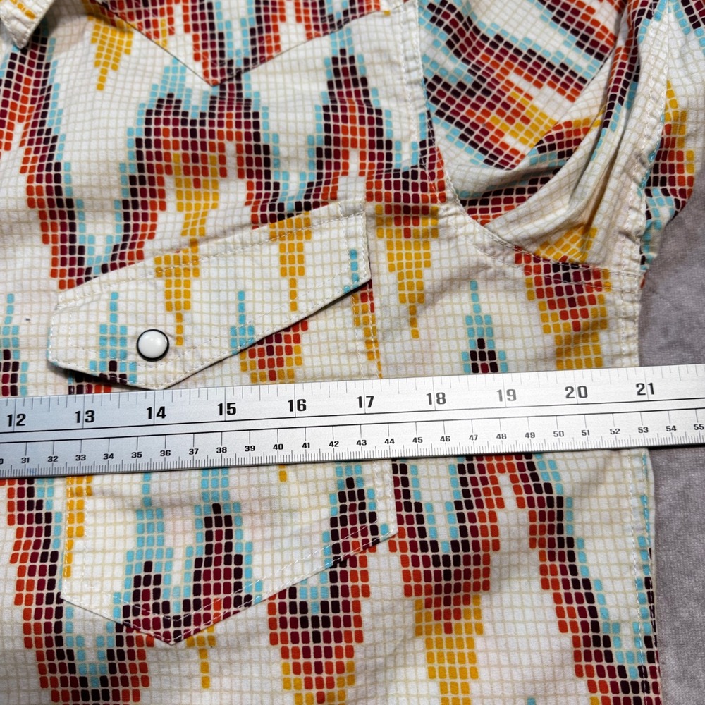 Rock and Roll Denim Mens Modern Fit Southwestern Snap Western Shirt RRMS0SRZ7U M - Picture 6 of 8
